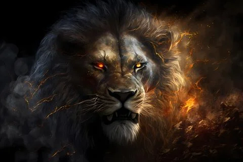 The Lion King of the Underworld Stock Illustration