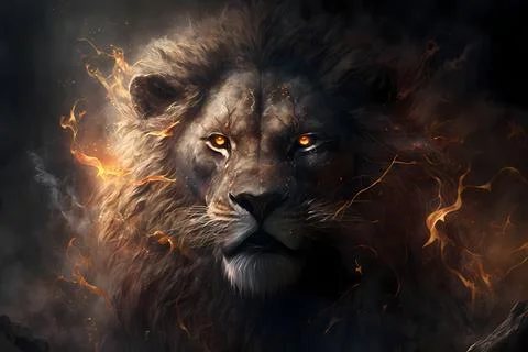 The Lion King of the Underworld Stock Illustration