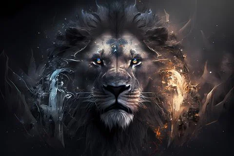 The Lion King of the Underworld Stock Illustration