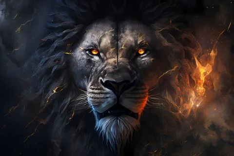 The Lion King of the Underworld Stock Illustration