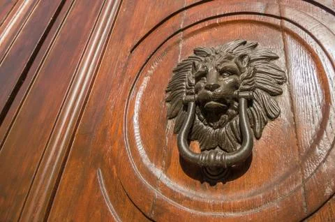 Lion knocker Stock Photos