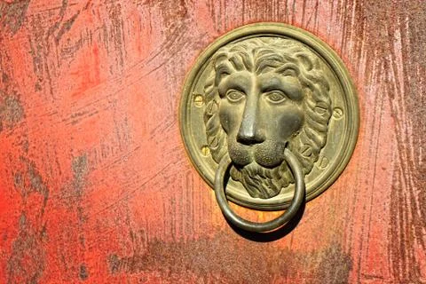 Lion knocker Stock Photos