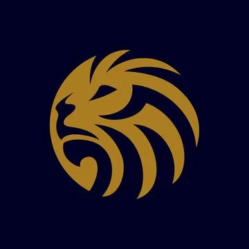 Lion logo design, vector illustration Stock Illustration