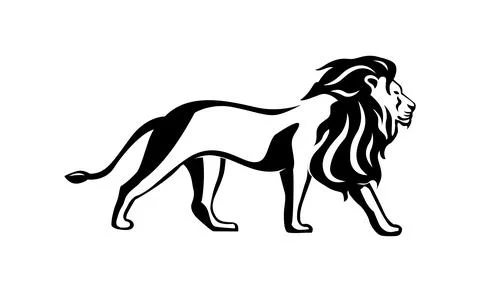 Lion logo, royal king animal, vector illustration icon Stock Illustration