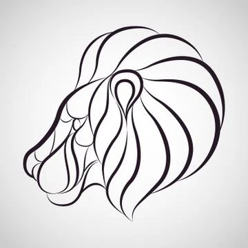 Lion logo vector Stock Illustration