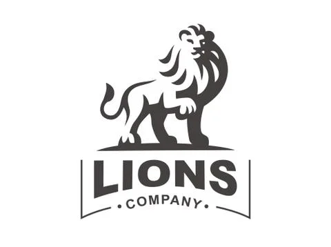 Lion logo - vector illustration, emblem design Stock Illustration