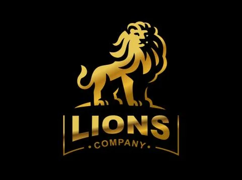 Lion logo - vector illustration, emblem design Stock Illustration
