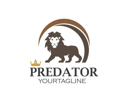 Lion logo vector illustration Illustrazione stock