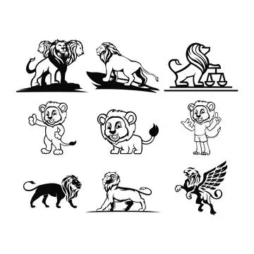 Lion logo- vector illustration Stock Illustration