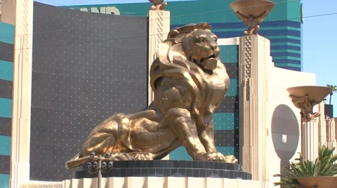 Lion, MGM Grand  Stock Footage 1065649