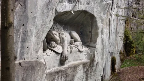 Lion Monument Stock Footage 122257799