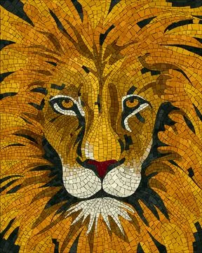 Lion mosaic 库存插图
