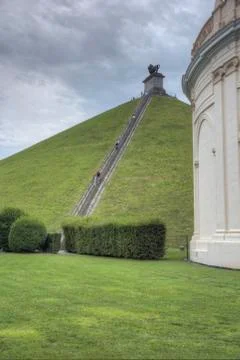Lion mound. Stock Photos