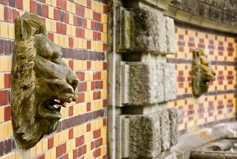 Lion mural Stock Photos