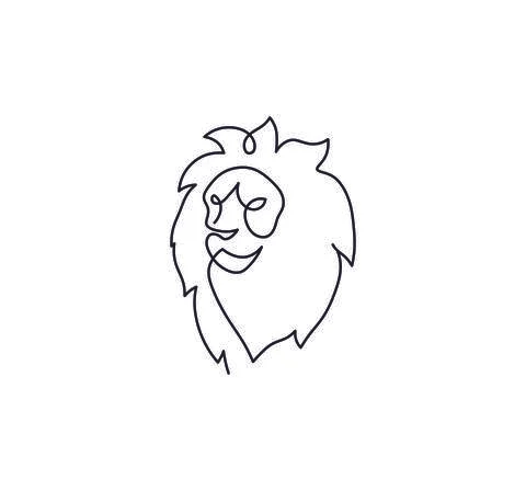 Lion oneline Stock Illustration
