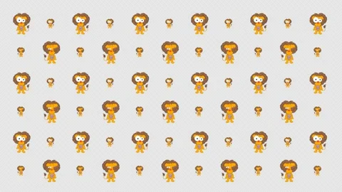 Lion pattern 4К 動画素材 140476200