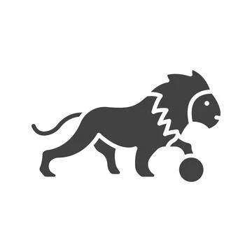 Lion Performing icon vector image. Stock Illustration