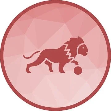 Lion Performing icon vector image. Stock Illustration