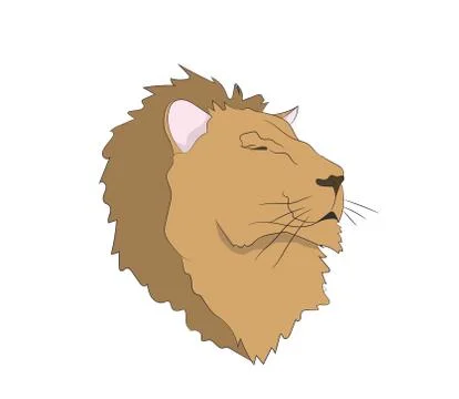 Lion portrait, vector Illustrazione stock