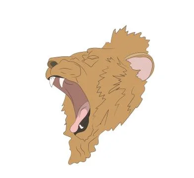 Lion portrait, vector Stock Illustration