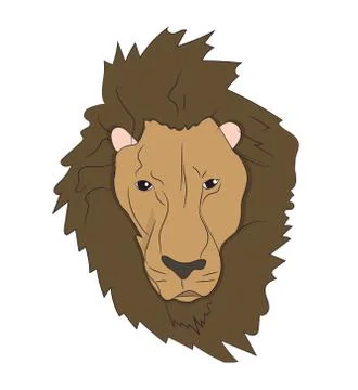 Lion portrait, vector Stock Illustration