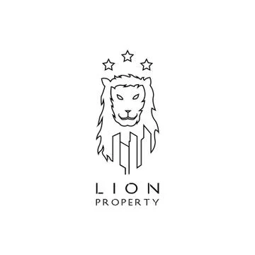 LION PROPERTY LOGO Stock Illustration