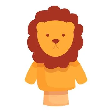 Lion puppet icon cartoon vector. Show stage Stock Illustration