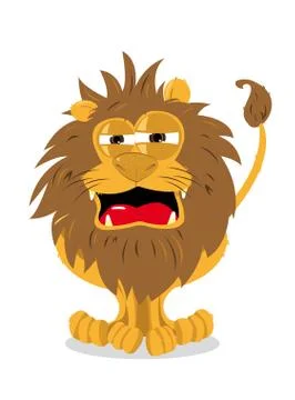 Lion roaring Stock Illustration