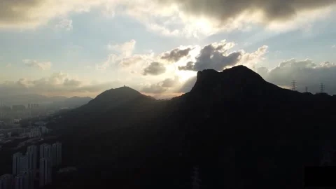 The Lion Rock sunset Stock Footage 168720712