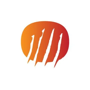 Lion scratch icon Stock Illustration