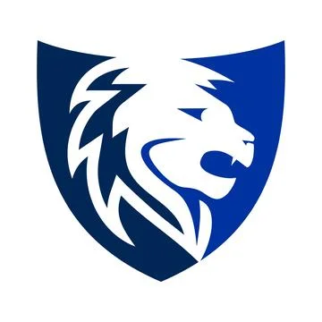 Lion shield logo icon template 1 Stock Illustration