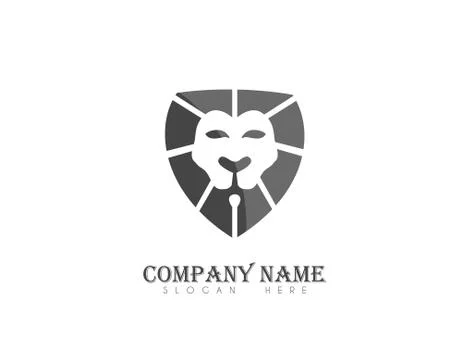 Lion shield logo Stock Illustration