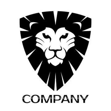 Lion shield logo Stock Illustration