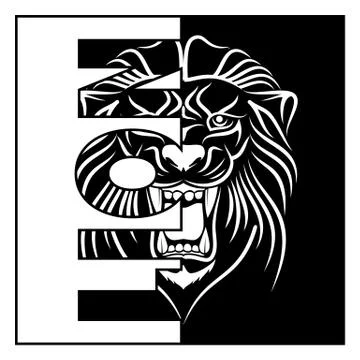 Lion sign Stock Illustration