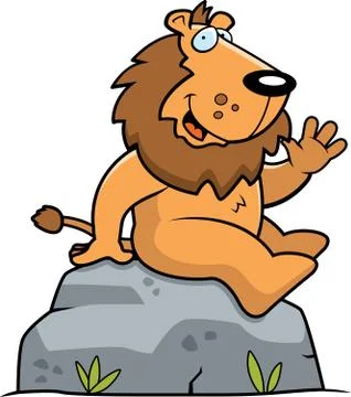 Lion Sitting Illustrazione stock