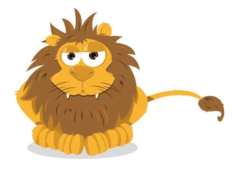 Lion sitting Stock Illustration