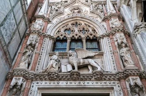Lion of st mark. Stock Photos