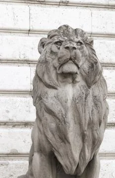 Lion statue, budapest Stock Photos