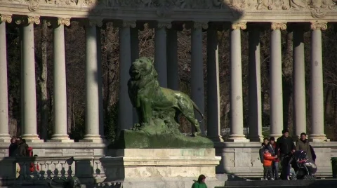 Lion Statue Stock Footage 331918
