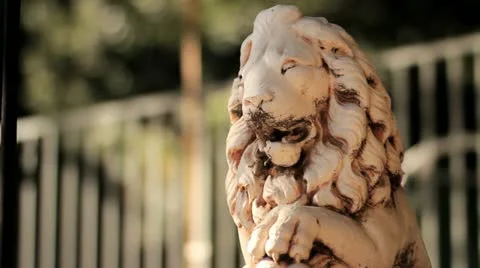 Lion Statue 스톡 동영상 11024558