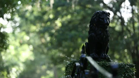 Lion Statue Stock Footage 26602099