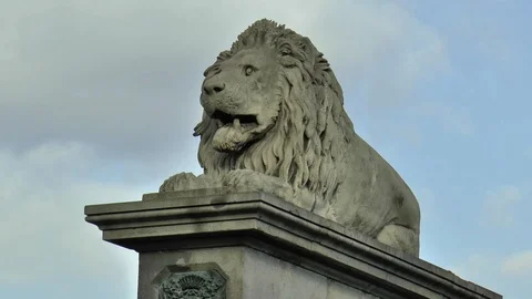 Lion Statue Time Lapse Stock Footage 99639619