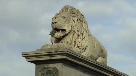 Lion Statue Time Lapse Stock Footage 99640474