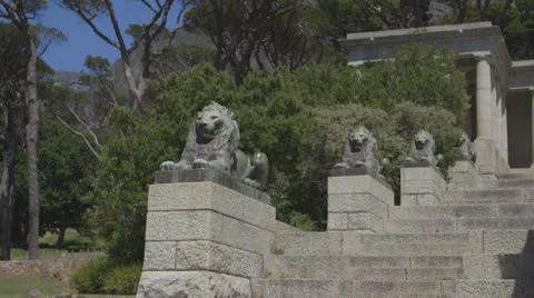 Lion statues Stock Footage 25989740