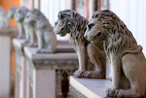 Lion Statues Stock Photos