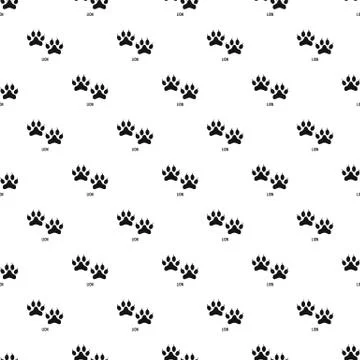 Lion step pattern seamless vector Stock Illustration
