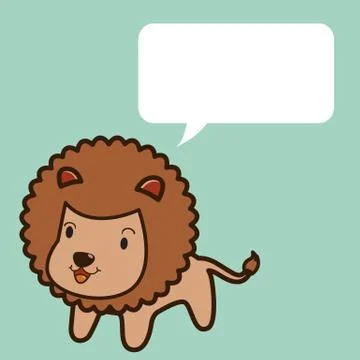 Lion talk Stock Illustration