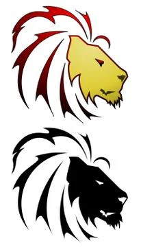 Lion tattoo Stock Illustration