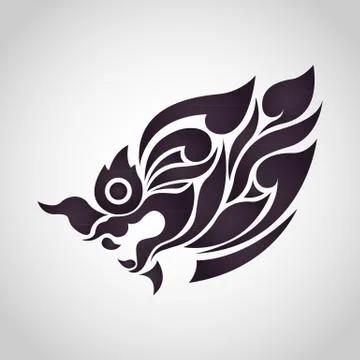 Lion thai style Stock Illustration