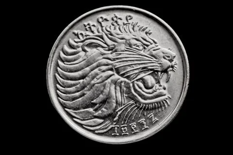 Lion on the twenty five cent 写真素材